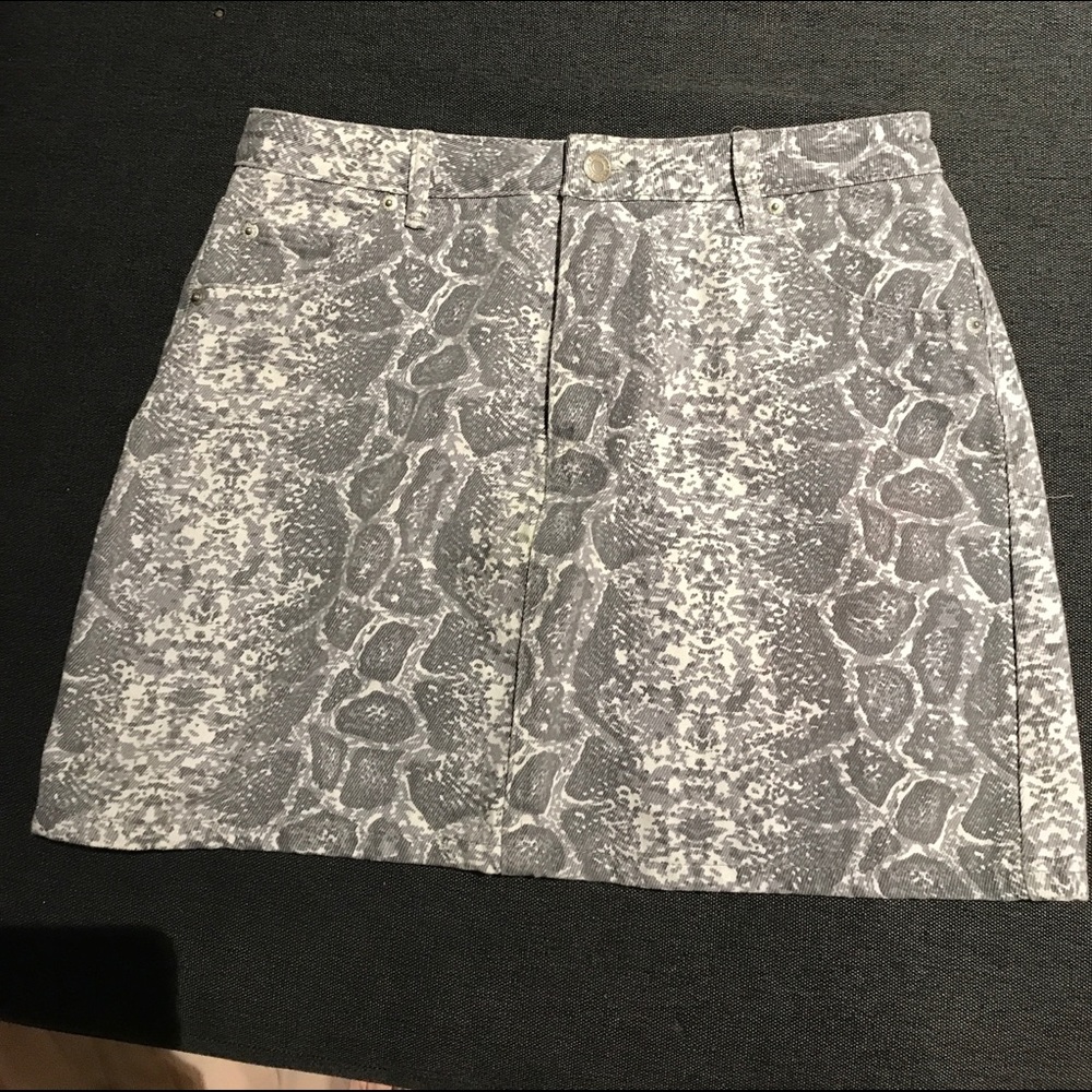 Snake Print Mini Skirt